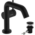 Produktbild: hansgrohe Tecturis S Einhebel-Waschtischarmatur 110 Fine CoolStart wassersparend+, Ausladung 130 mm, 73323670, Farbe: Mattschwarz