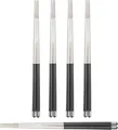 Produktbild: 5 Paar Chinesische Essstäbchen Set aus Edelstahl | edle Sushi Stäbchen Spülmaschinenfest und Rostfrei | Wiederverwendbare 24,3cm Chopsticks für Asiatisches Geschirr Besteck