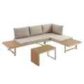Produktbild: Riess Ambiente Wetterfestes Gartenmöbel Set Ibiza MODULAR Lounge - 250cm - Champagner Greige - Aluminium