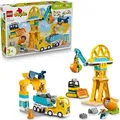 Produktbild: LEGO DUPLO 3-in-1 Baustelle mit Baufahrzeugen - Kleinkinder Lernspielzeug zur Förderung der Feinmotorik - inkl. Lastwagen, Kränen und Baggern - G... - Bronze
