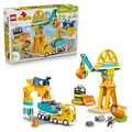 Produktbild: LEGO DUPLO 3-in-1 Baustelle mit Baufahrzeugen - Kleinkinder Lernspielzeug zur Förderung der Feinmotorik - inkl. Lastwagen, Kränen und Baggern - Geschenk für Jungen und Mädchen ab 3 Jahren - 10476