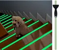 Produktbild: Fluoreszierende Anti Rutsch Streifen Leuchtend Aufkleber Treppe nachleuchtend...