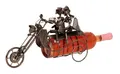 Produktbild: Mel-O-Design Weinflaschenhalter Wein Flaschenhalter Motorrad mit Paar aus Metall H: 23 cm B: 36 cm, (1-St)