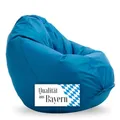 Produktbild: Bruni Sitzsack Classico L in Blau – XL Sitzsack mit Innensack zum Lesen, Abnehmbarer Bezug, lebensmittelechte EPS-Perlen als Bean-Bag-Füllung, aus Deutschland