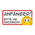 Produktbild: younikat Fahranfänger Geschenk zum Führerschein I Magnet 20 x 10 cm I Anfänger! Bitte um Nachsicht I Motiv Smile I wetterfest magnetisch I kfz360