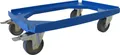 Produktbild: ALUTEC Rollwagen für Kunststoffboxen (610x410mm, 250 kg, Feststellbremse, blau)
