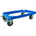 Produktbild: ALUTEC Rollwagen für Kunststoffboxen (610x410mm, 250 kg, Feststellbremse, blau)