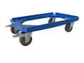 Produktbild: ALUTEC Rollwagen für Kunststoffboxen (610x410mm, 250 kg, Feststellbremse, blau)