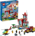 Produktbild: LEGO 60320 City Feuerwache mit Garage, Feuerwehrauto und Hubschrauber
