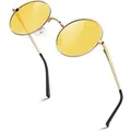 Produktbild: Sonnenbrille Herren Damen Retro Rund Polarisiert 100% UV-Schutz Kleine
