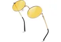 Produktbild: LuxusKollektion Retrosonnenbrille Sonnenbrille Polarisiert Rund Herren UV Schutz Cat3 1 Gold Gelb