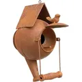 Produktbild: Vogelhaus Zum Aufhängen Edelrost Deko Rost Gießkanne Wetterfest 96422 Nistkasten Futterstation Für Vögel Shabby Mit Kette Hängend Metallkanne Kanne Balkon - Dandibo