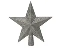 Produktbild: Kaemingk Christbaumspitze, Christbaumspitze Stern mit Glitzer 19cm Kunststoff - Marmorgrau