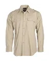 Produktbild: Tropenhemd Langarm• 100% Baumwolle Ripstop • Safarihemd Khaki • Militär Stil • Gr. S