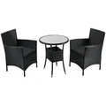 Produktbild: Juskys Balkon-Set, Schwarz, Kunststoff, 5, Gartenmöbel, Gartenmöbel-Sets