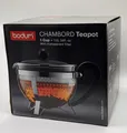 Produktbild: Bodum Chambord Teapot Teekanne Borosilikat-Glas mit Kunststoff-Sieb, 1 Liter