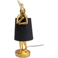 Produktbild: Tischleuchte Tischlampe Hasenleuchte Hasen Motiv Gold-Schwarz Kare Design