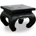 Produktbild: livasia Opiumtisch aus Massivholz – 24x24x20cm – Handgeschnitzter Beistelltisch Holz aus Thailand, Nachhaltig, Robust und Ästhetisch, Setzt Exotische Akzente als Kleiner Tisch (Schwarz)