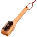 Produktbild: Grillbürste mit Bambus-Griff, 30cm, Grill-Reinigungsbürste mit Edelstahlborsten