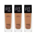 Produktbild: Maybelline Fit Me Dewy + Smooth Foundation 30ml - 315 Soft Honey x3