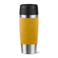 Produktbild: Emsa N20208 Travel Mug Classic Isolierbecher 0,36 Liter | neuer Komfort-Schraubverschluss | Edelstahl | 4h heiß und 8h kalt | 100% dicht | spülmaschinenfest | 360°-Trinköffnung | Senfgelb