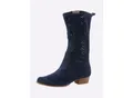 Produktbild: Stiefel HEINE, Damen, Gr. 37, blau (marine), Leder, Rindsleder, Veloursleder, Schuhe Stiefel