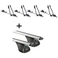 Produktbild: 4x Fahrradträger SAGITTAR + Dachträger VDP kompatibel mit für Toyota Rav4 IV 5 Türer ab 2013