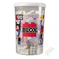 Produktbild: Simba 104118915 - Blox, 100 weiße Bausteine für Kinder ab 3 Jahren, 8er Steine, inklusive Dose, hohe Qualität, vollkompatibel mit vielen Anderen Herstellern
