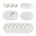 Produktbild: Villeroy & Boch - Twist White Geschirrset 30 teilig für 6 Personen, Spülmaschinenfest, Mikrowellensicher, Teller Set, Geschirr, Tafelservice, Kombiservice, Modernes Service, Porzellan
