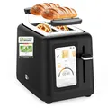 Produktbild: aeco toastlab Elite Toaster 2 Scheiben, Brötchenaufsatz, extra breite Toastschlitze, 6 Bräunungsstufen, 10 Programme, 850W, 5