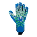 Produktbild: uhlsport Aquagrip HN Fußball Torwart-Handschuhe für optimalen Grip bei Nasswetter, blau/grün, 9