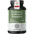 Produktbild: Nature Love Probiona Kulturen Komplex – abgestimmte Bakterienstämme – 300 Mrd. KBE/g – 180 Kapseln, magensaftresistent, vegan – mit Lactobacillus & Bifidobakterien, 20 Mrd. KBE/Tag, 3 Monate