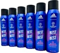 Produktbild: 6x adidas Best of the Best - Champions League 0% Alkohol Deo Spray 6x 150ml