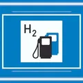 Produktbild: Wasserstofftankstelle Symbol Schild A1 (594x841mm)