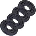 Produktbild: ScSPORTS® Hantelscheiben - Set, 2/4/5/10/20 kg, Ø 30/31 mm, Gusseisen - Gewichtsscheiben, Hantelscheiben-Set, Hantelgewichte, Fitness Scheiben, Gussscheiben, Gewichte für Hantel (2 kg (4 x 0,5))