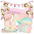Produktbild: Buntes Partygeschirr Set für Geburtstage - 16 Gäste, inklusive Ballons und mehr