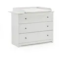Produktbild: arthur berndt Wickelkommode, Weiß, Holzwerkstoff, 3 Schubladen, Rechteckig, 117x104x75 cm, Blauer Engel, Hergestellt in Deutschland, Babymöbel, Wickelkommoden & Zubehör, Wickelkommoden
