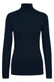 Produktbild: ICHI IHMAFA Damen Strickpullover Rollkragenpullover Pullover mit Rollkragen Rippbündchen Feinstrick Slim fit, Größe:XL, Farbe:Total Eclipse (14044)