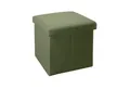 Produktbild: Intirilife Sitzhocker (Faltbarer Sitzhocker 30x30x30 cm, 1 St), Faltbarer Sitzhocker mit Stauraum und Deckel aus Stoff in Leinen Optik