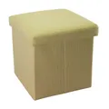 Produktbild: Faltbarer Sitzhocker 30x30x30 cm in FRÜHLINGS GRÜN  Sitzwürfel mit Stauraum u...