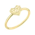Produktbild: LIEBESKIND Fingerring Broken Heart Edelstahl IP Gold