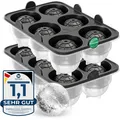 Produktbild: Patentierte Eiskugelform 2er Pack - Große Eiswürfelform rund Platinsilikon fü...