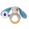 Produktbild: Öko- Kaninchen Beißring Grau aus Holz von WHISBEAR®, Hilfe beim Zahnen