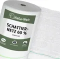 Produktbild: Schattiernetz – Sonnenschutz für Gewächshäuser und Pflanzen – 60% / 3 m / weiß