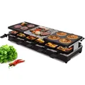 Produktbild: Syntrox Germany Raclette Oberwil 12 Personen 1350W Heißer Stein 12 Pfännchen
