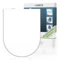 Produktbild: SCHÜTTE WC Sitz D Form, Duroplast Toilettendeckel mit Absenkautomatik und Schnellverschluss, Klobrille, Toilettensitz in Weiß - Weiß