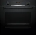 Produktbild: Bosch Einbau-Backofen HBA514BB3 | 71 l XXL-Garraum | 7 Heizarten | A+ | 3D-Heißluft | Hydrolyse-Reinigung | Schwarz, A+ (Spektrum: A+++ bis D)