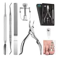 Produktbild: Eingewachsene Zehennägel Set, MojiDecor Professionelle Nagelpflege Set, 6PCS Premium Edelstahl Maniküre & Pediküre Set, Nagelzange Nagelschieber Nagelfeile und Eingewachsene Zehennagel Werkzeug