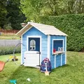 Produktbild: Home Deluxe - Spielhaus Der Grosse Palast - 106 X 111 Cm Farbe: Blau, Ausstattung: Ohne Bank Spielhaus Kinderspielhaus Gartenhaus Kinderhaus