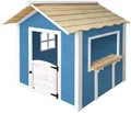 Produktbild: Deluxe Spielhaus Palast blau Kinderhaus Kinderspielhaus Holzhaus Holzhütte Hütte